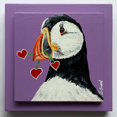 Penny the Puffin on Lavender