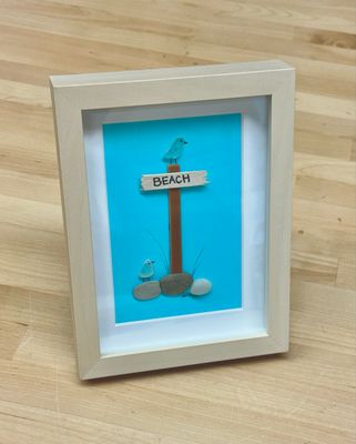 Beach Sign with Birds - Moxy