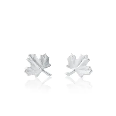 Maple Leaf Stud Earrings -  Amos