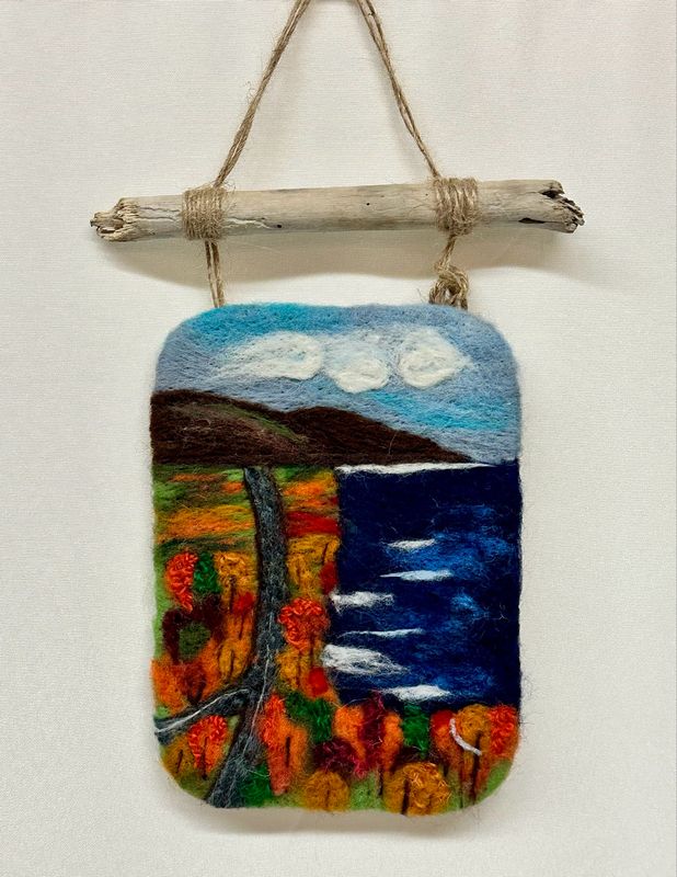 Medium Felted Fall in Cape Breton with Driftwood