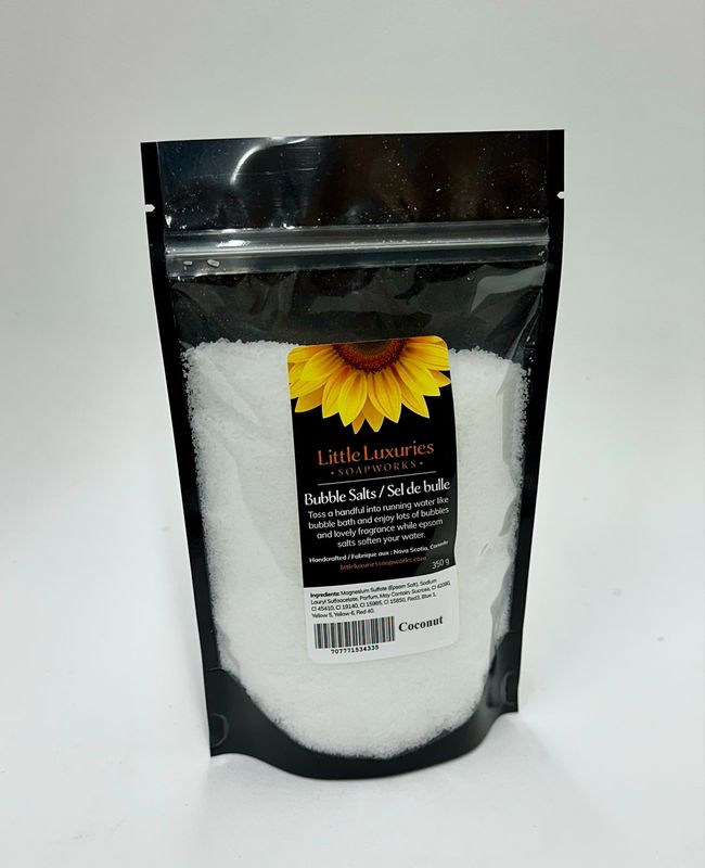 Coconut Bubble Salt 350g - Little Luxuries Coconut Bubble Salt 350g - Little Luxuries