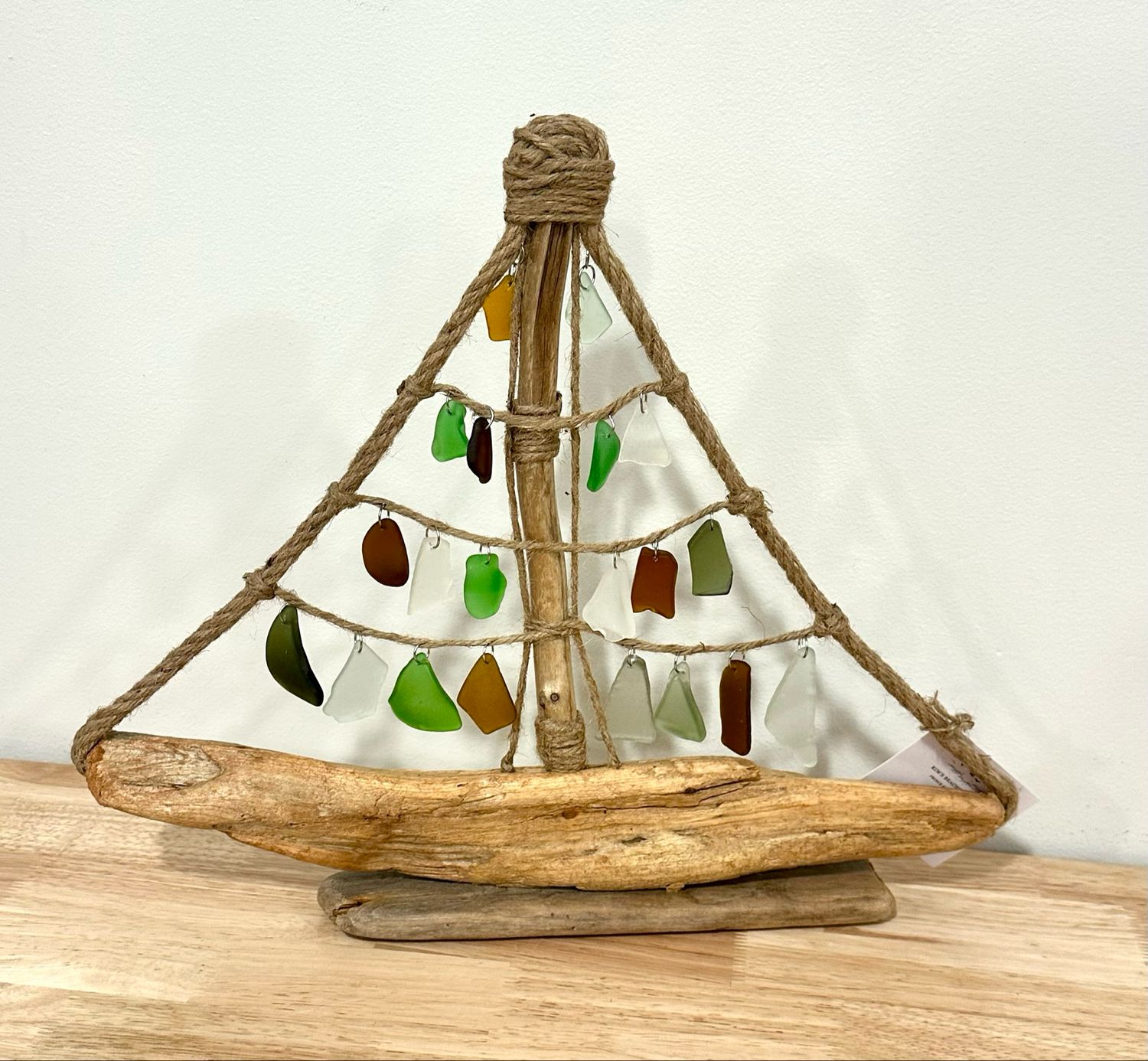 Medium Seaglass Sailboat - Beachy Designs