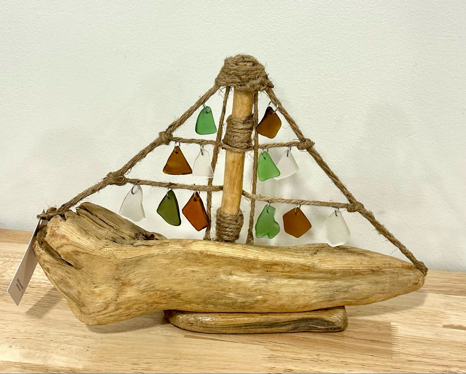 Large Seaglass Sailboat - Beachy Designs