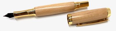 Fountain Pen Beech with Gold - Sid Watts