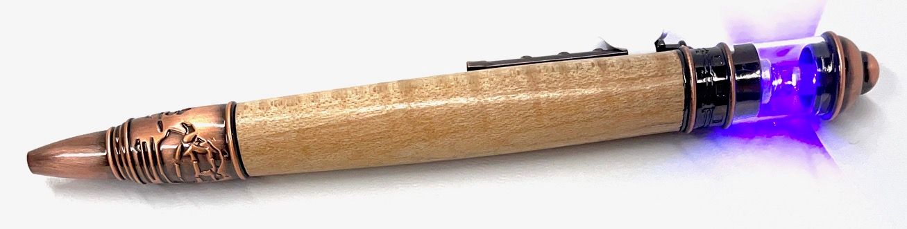 Lighthouse Pen Curly Maple with Copper - Sid Watts