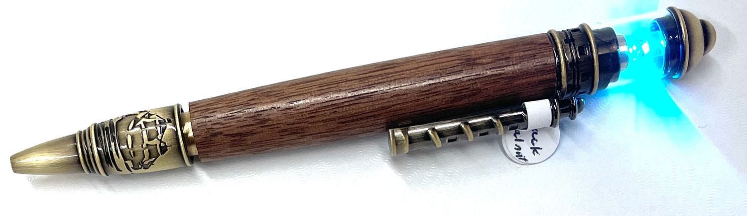 Lighthouse Pen Black Walnut with Antique Gold - Sid Watts