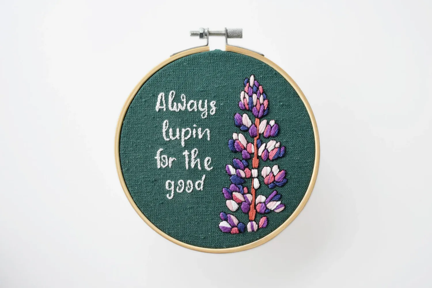Always Lupin for the Good Life Embroidery Kit