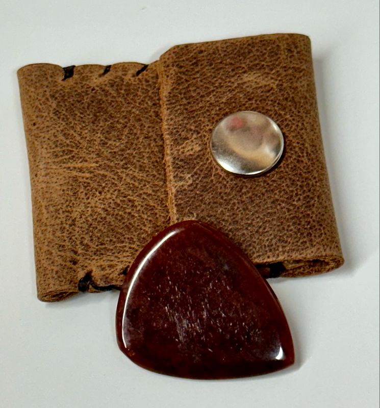 Red Moss Agate Guitar Pick - Fundy Treasures