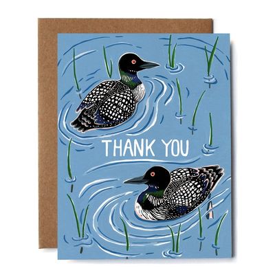 Thank You Loon Card - Kat Frick Miller 