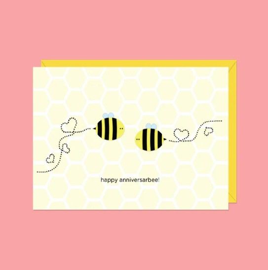 Happy Anniversarbee! Paper Hearts