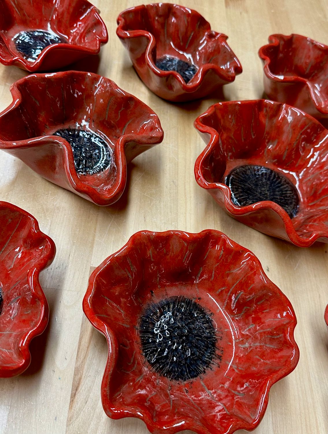Small Poppy Pottery Bowl 
