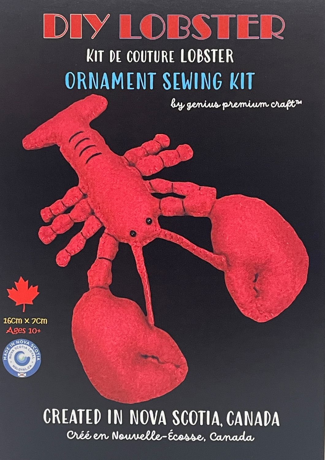 DIY Lobster Ornament Sewing Kit