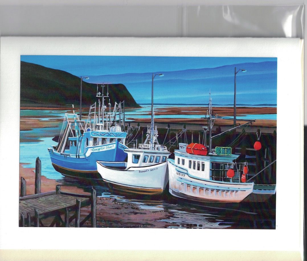 Boats at Advocate Harbour Card - Andrew Meredith