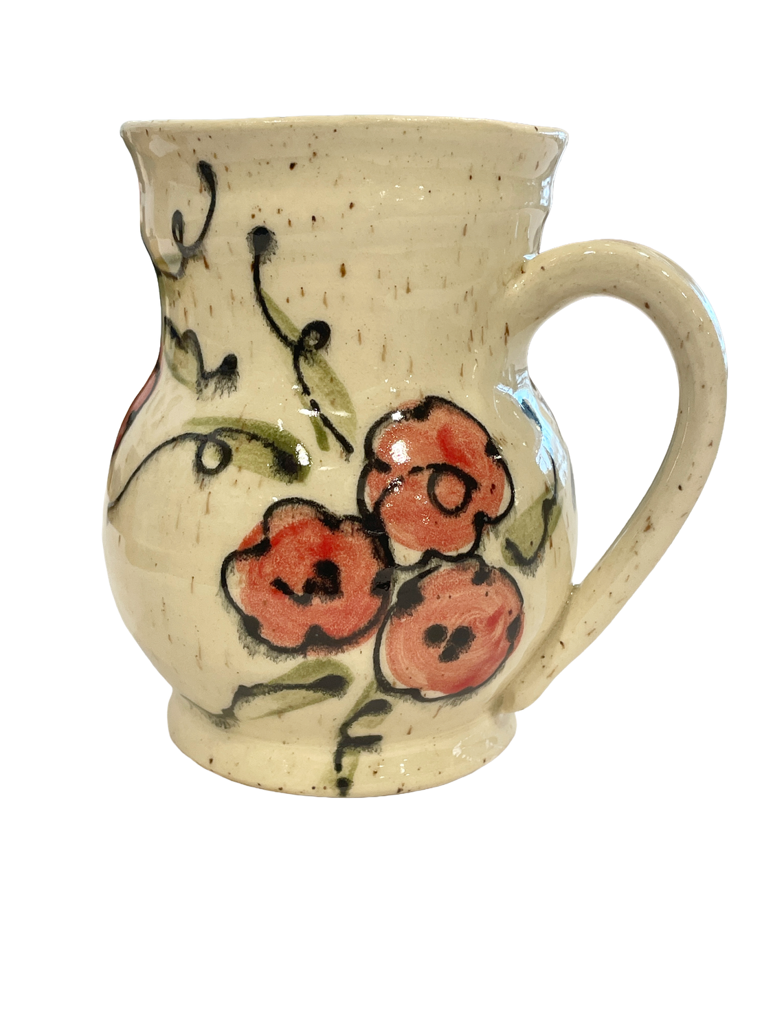 Hand Painted Poppies Booty Mug - Alicia Kate