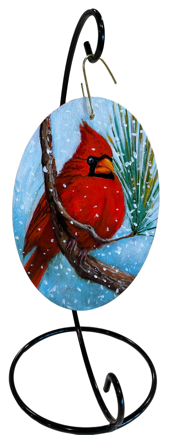 Cardinal Mini Oval Ornament with Stand #1 Cardinal Mini Oval Ornament with Stand #1