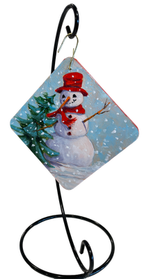 Snowman Mini Diamond Ornament with Stand #1