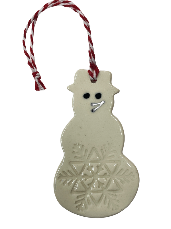 Snowman Porcelain Ornament - MITM Snowman Porcelain Ornament - MITM