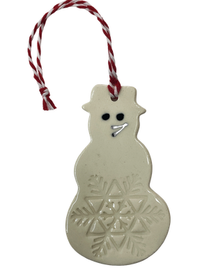 Snowman Porcelain Ornament - MITM 