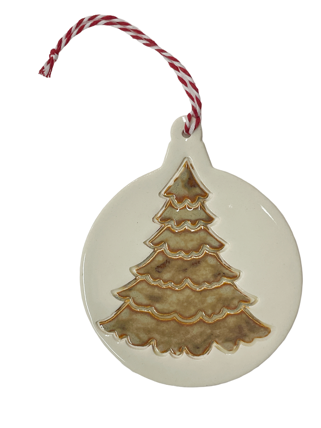 Large Bauble with Tree Porcelain Ornament - MITM 