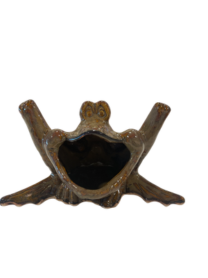 Frog Scrubbie Holder - Brown/Tan - MITM Frog Scrubbie Holder - Brown/Tan - MITM