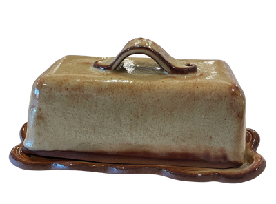 Butter Dish Full Size Tan / Rust - MITM Butter Dish Full Size Tan / Rust - MITM