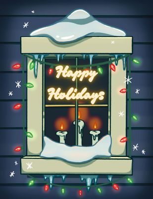 Happy Holidays Window Card - MITM Happy Holidays Window Card - MITM