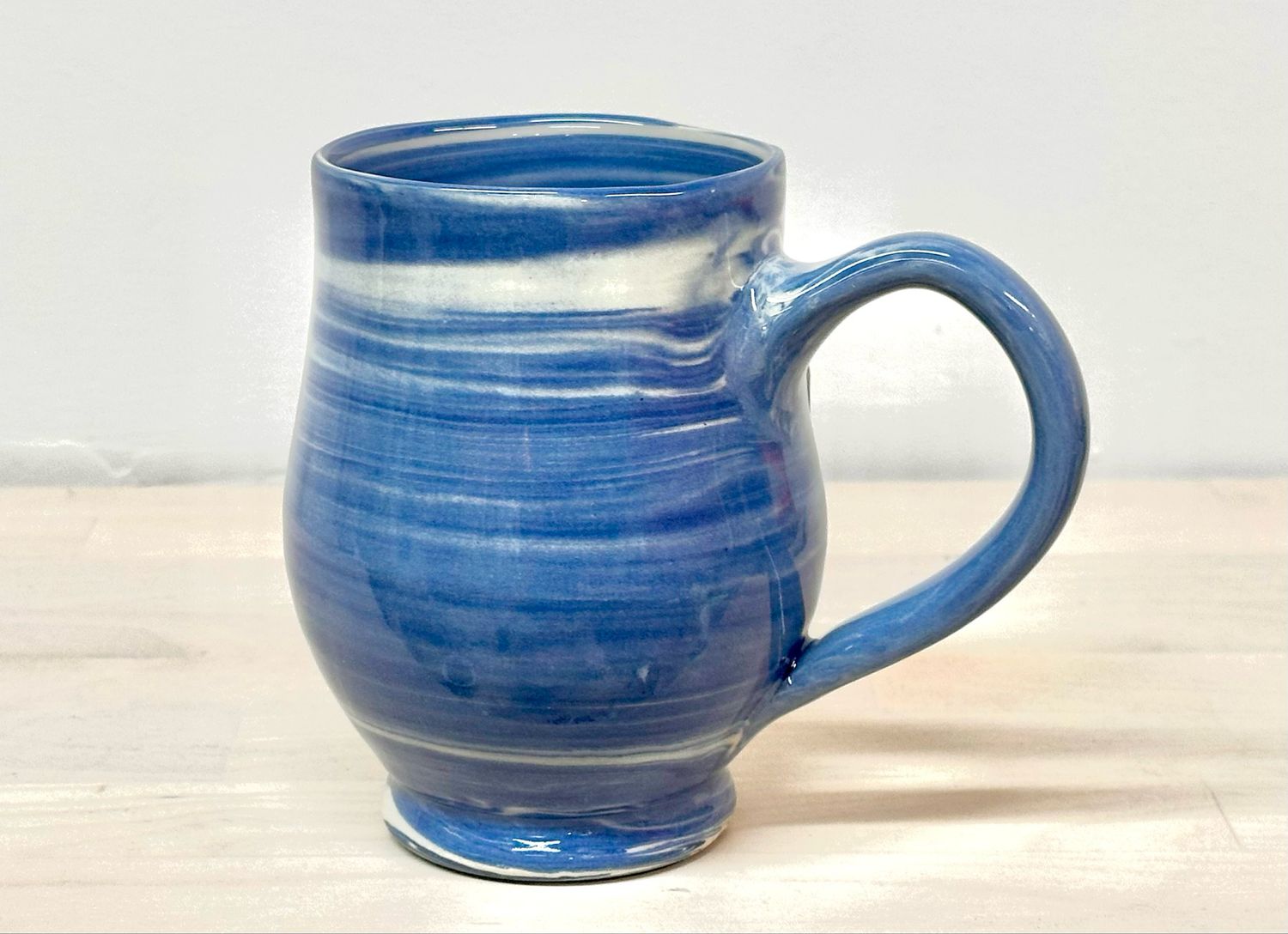 Blue &amp; White Marbled Mug - MITM