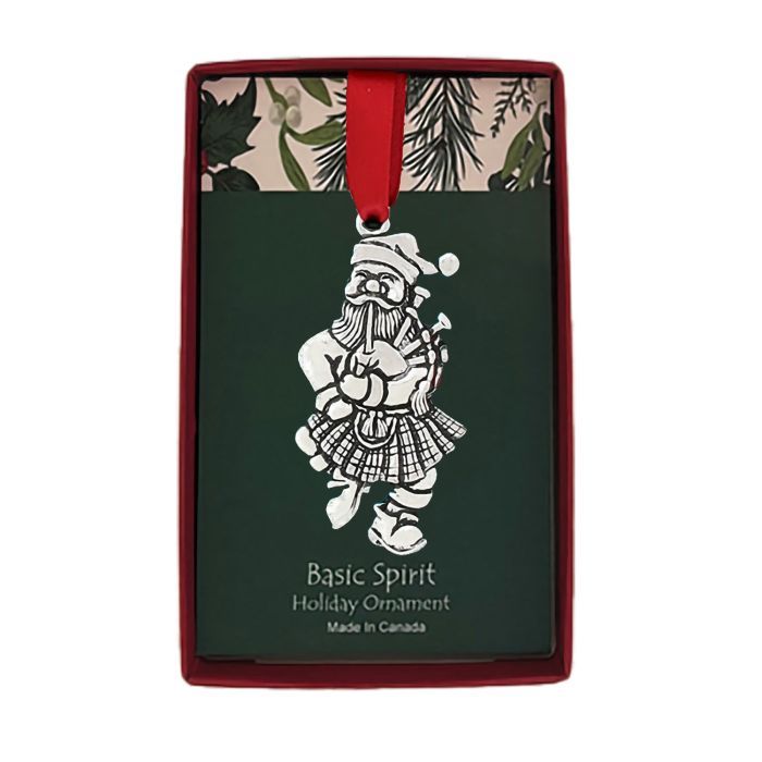 Bagpipe Santa Ornament- Basic Spirit 