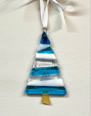 Christmas Tree (Blue & White) Hanging Ornament - Moxy Christmas Tree (Blue & White) Hanging Ornament - Moxy
