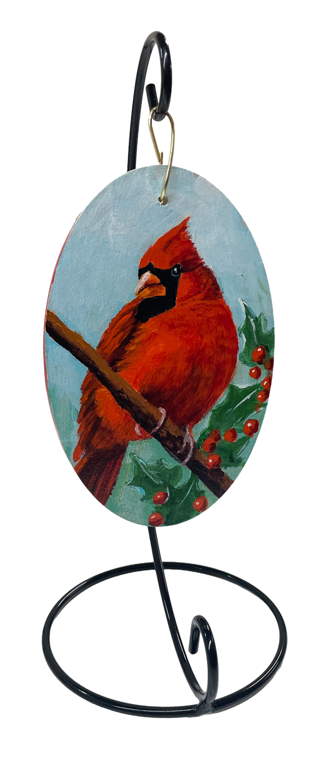 Cardinal Oval w Stand - Lynn Johnson Cardinal Oval w Stand - Lynn Johnson