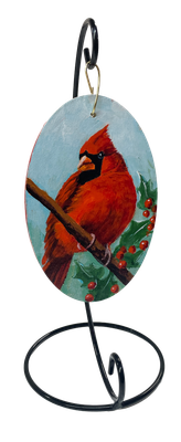 Cardinal Oval w Stand - Lynn Johnson Cardinal Oval w Stand - Lynn Johnson