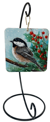 Chickadee Square w Stand - Lynn Johnson Chickadee Square w Stand - Lynn Johnson