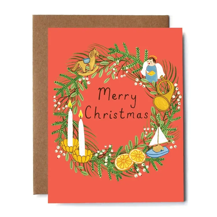Christmas Wreath Card - Kat Frick Miller