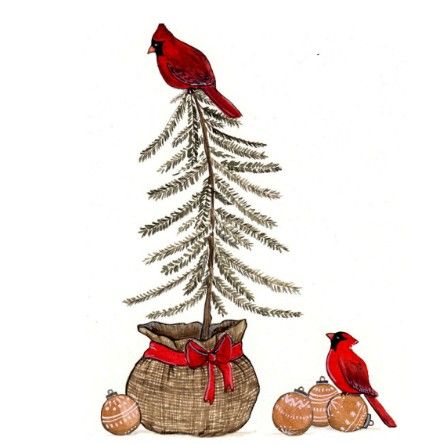 Holiday Cardinals Card - Sarah Duggan