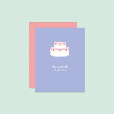 Have Your Cake and Eat it Too Card- Paper Hearts