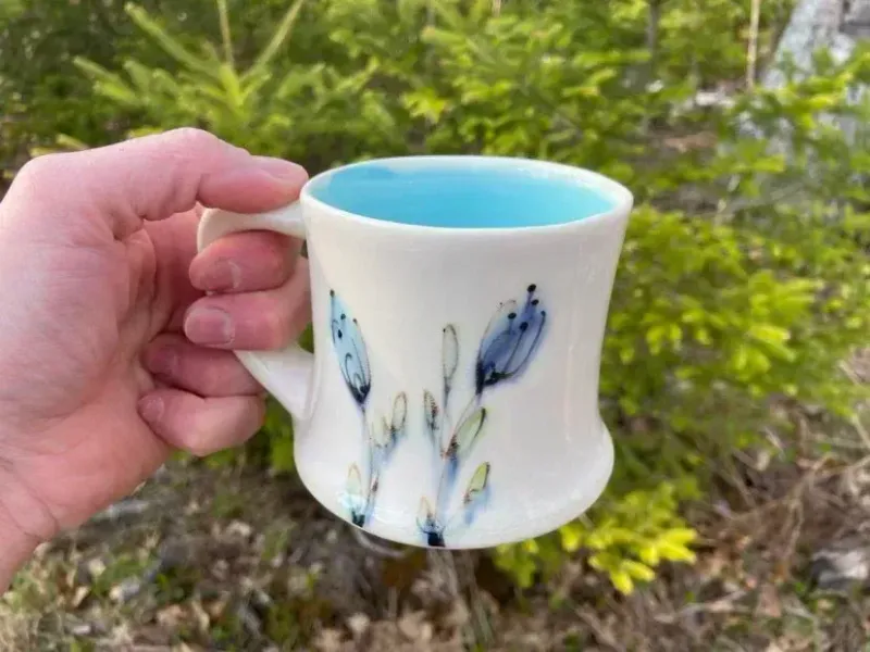 Blue Floral Mug- Rachel de Conde