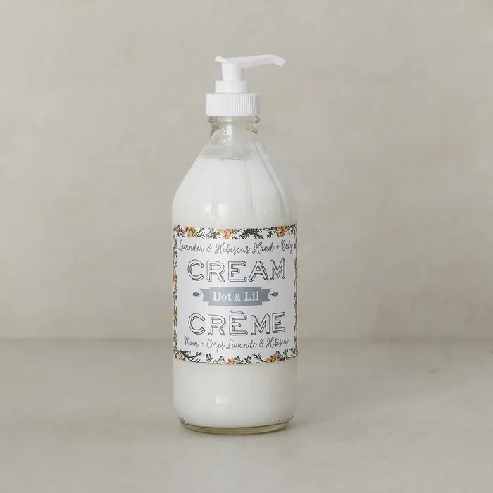 Lavender and Hibiscus Hand and Body Cream- Dot & Lil Lavender and Hibiscus Hand and Body Cream- Dot & Lil