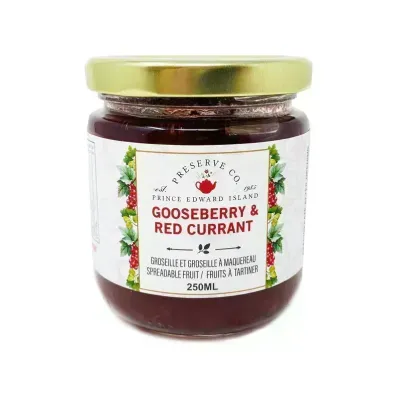 Gooseberry and Red Currant 250ml - PEI Preserves