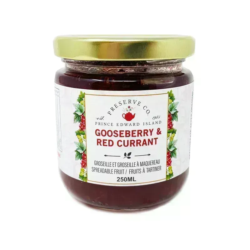 Gooseberry and Red Currant 250ml - PEI Preserves
