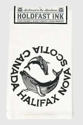Whales Tea Towel
