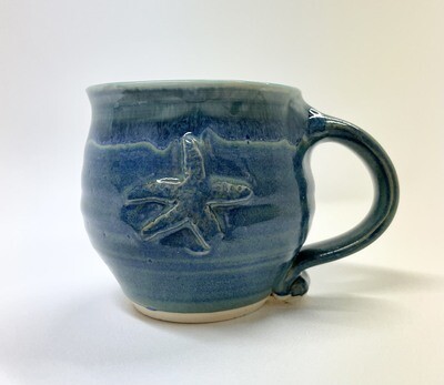 Blue Starfish Mug- Gloria Dunbar Blue Starfish Mug- Gloria Dunbar