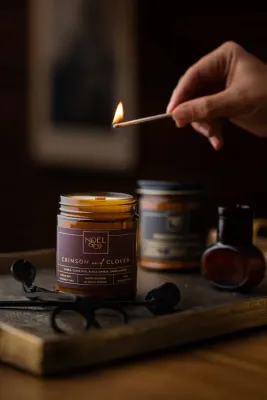 Crimson and Clover Candle- Noel & Co. Crimson and Clover Candle- Noel & Co.