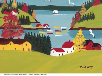 Coastal Scene with Gulls Card- Maud Lewis Coastal Scene with Gulls Card- Maud Lewis