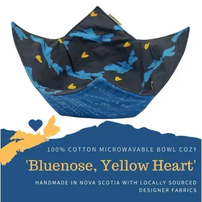 Blue Nose Yellow Heart Bowl Cozy 