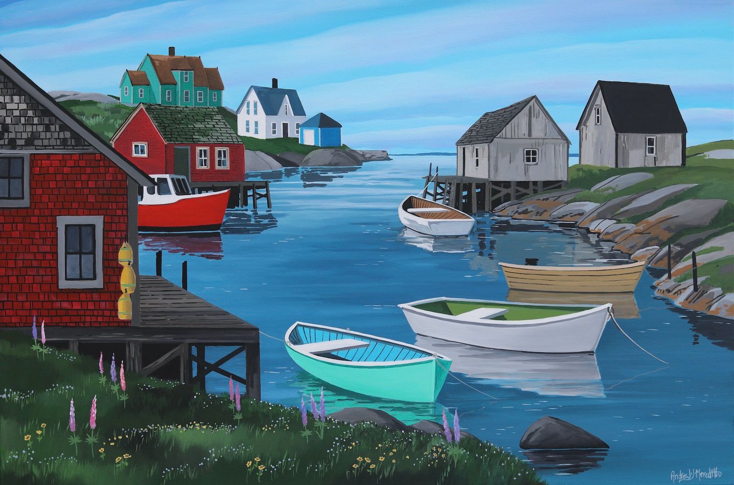 Boats at Peggy's Cove Original Boats at Peggy's Cove Original