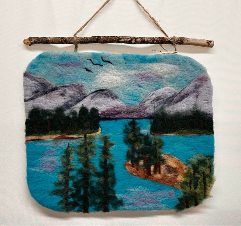 Large Felted Wall Art - Jasper National Park Large Felted Wall Art - Jasper National Park