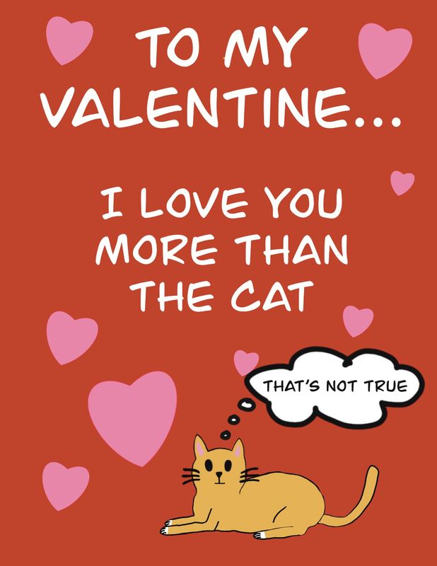 I Love You More Than The Cat Card - Halicat