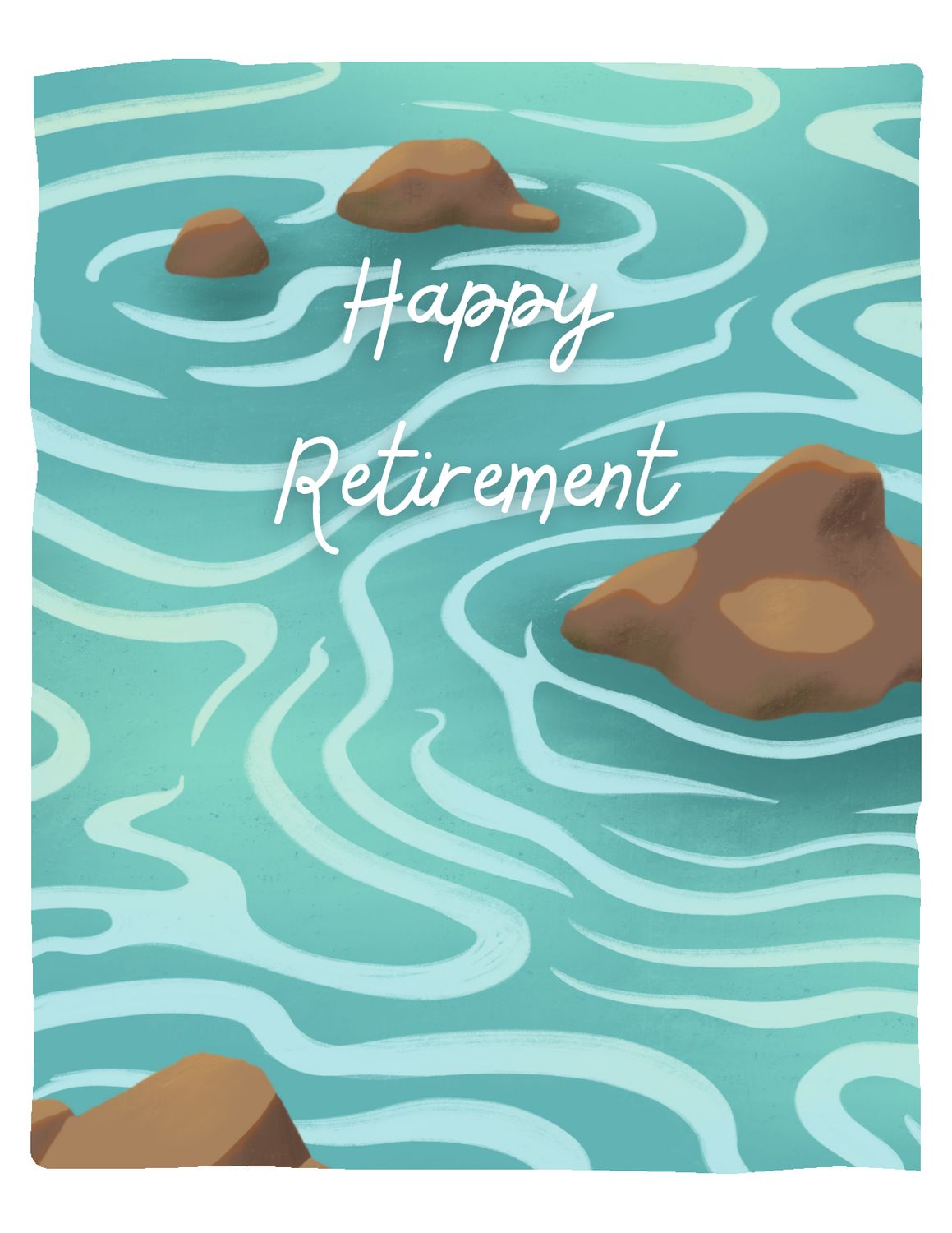 Happy Retirement Ocean Top Card - MITM