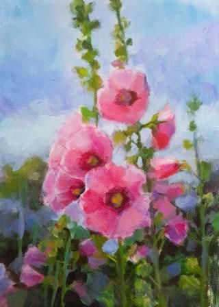 Hollyhocks - Sheila Harnish