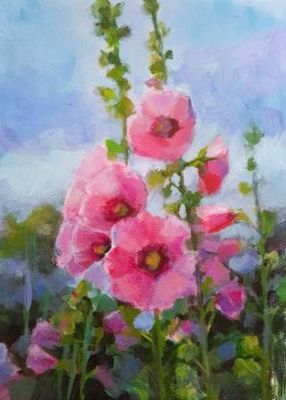 Hollyhocks - Sheila Harnish Hollyhocks - Sheila Harnish